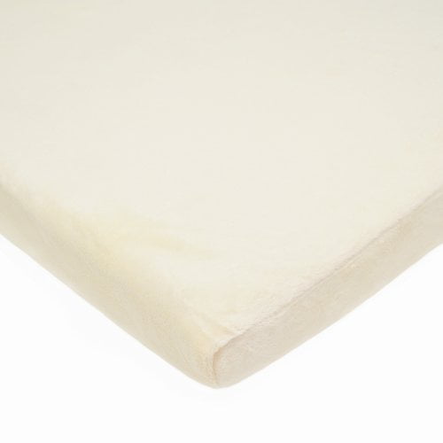 TL Care Heavenly Soft Chenille Fitted Bassinet Sheet White for Boys and Girls 4552 WT 
